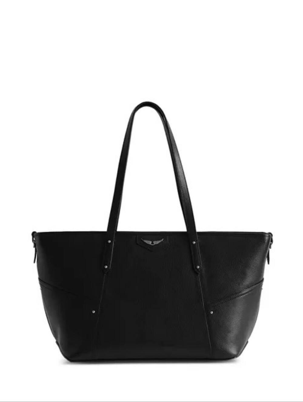 Zadig & Voltaire Smooth Z Leather Shopper Tote Black NWT